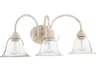Quorum Spencer 3-Light Persian White With Clear Seeded Glass Vanity Light