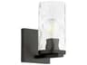 Quorum Steinway 1-Light Matte Black Glass Wall Sconce