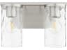 Quorum Steinway 2-Light Satin Nickel Glass Vanity Light