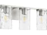 Quorum Steinway 3-Light Satin Nickel Glass Vanity Light