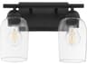 Quorum Wallinger 2-Light Matte Black Vanity Light