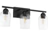 Quorum Wallinger 3-Light Matte Black Vanity Light