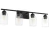 Quorum Wallinger 4-Light Matte Black Vanity Light