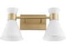 Quorum Beldar 2-Light Aged Brass Vanity Light