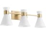 Quorum Beldar 3-Light Aged Brass Vanity Light