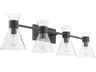 Quorum Beldar 4-Light Matte Black Vanity Light