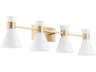 Quorum Beldar 4-Light Aged Brass Vanity Light