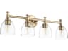 Quorum Rossington 4-Light Aged Brass Vanity Light