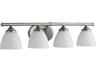 Quorum Brooks 4-Light Satin Nickel With Opal Glass Vanity Light