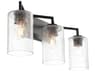Quorum Merrick 3-Light Matte Black Vanity Light