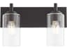 Quorum Fallstaff 2-Light Matte Black Vanity Light