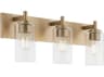 Quorum Fallstaff 3-Light Aged Brass Vanity Light