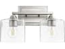 Quorum Dakota 2-Light Satin Nickel Vanity Light