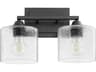 Quorum Dakota 2-Light Noir Black Vanity Light