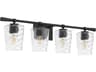 Quorum Goodwin 4-Light Matte Black Vanity Light