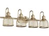 Quorum Omni 4-Light Aged Brass Vanity Light