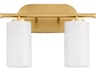 Quorum Belinder 2-Light Aged Brass Vanity Light