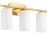 Quorum Belinder 3-Light Aged Brass Vanity Light