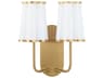 Quorum Belinder Aged Brass Vanity Light