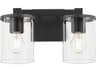 Quorum Bolton 2-Light Matte Black Vanity Light