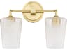 Quorum Providence 2-Light Aged Brass Vanity Light