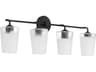 Quorum Providence 4-Light Matte Black Vanity Light
