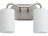 Quorum Rutherford 2-Light Satin Nickel Vanity Light