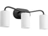 Quorum Rutherford 3-Light Matte Black Vanity Light