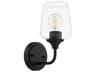 Quorum Raymond 1-Light Matte Black Wall Sconce