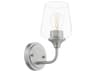 Quorum Raymond 1-Light Satin Nickel Wall Sconce
