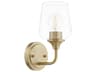 Quorum Raymond 1-Light Aged Brass Wall Sconce