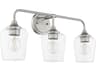 Quorum Raymond 3-Light Satin Nickel Vanity Light