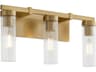Quorum Kilbey 3-Light Aged Brass Vanity Light
