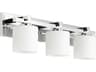 Quorum Kaplan KAPLAN 3-Light Chrome Glass Vanity Light
