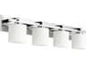 Quorum Kaplan 4-Light Chrome Glass Vanity Light