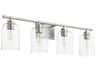 Quorum Tribute 4-Light Satin Nickel Glass Vanity Light