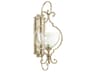 Quorum Ansley 1-Light Aged Silver Leaf Glass Vanity Light