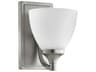Quorum Enclave 1-Light Satin Nickel Glass Vanity Light