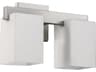 Quorum Modus 2-Light Satin Nickel Glass Vanity Light