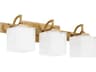 Quorum Diamonte 3-Light Brushed Brass Vanity Light