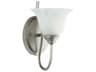 Quorum Spencer 1-Light Classic Nickel Glass Wall Sconce