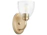 Quorum Reyes 1-Light Aged Brass Glass Wall Sconce