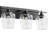 Quorum Veno 3-Light Matte Black Vanity Light