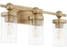 Quorum Lee Boulevard 3-Light Aged Brass Vanity Light