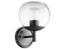Quorum Lyon 1-Light Matte Black Glass Wall Sconce