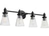 Quorum Lawton 4-Light Matte Black Vanity Light