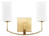 Quorum Ayala 2-Light Gold Leaf Vanity Light