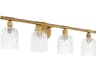 Quorum Meriam 4-Light Brushed Brass Vanity Light
