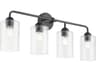 Quorum Charlotte 4-Light Matte Black Vanity Light