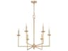 Quorum Eldorado 6-Light Aged Brass Candelabra Chandelier